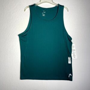 HEAD Men Deep‎ Teal Spin Serve Tank Athletic Performance Shirt M